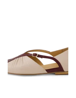 Simbal Patent Strap Two Tone Ballet Flats