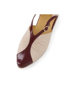 Simbal Patent Strap Two Tone Ballet Flats
