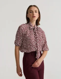 SIMONE TIE NECK SHIRT