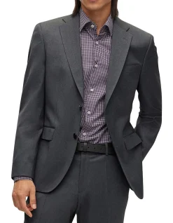 Single-Breasted Jacket In Virgin-Wool Serge