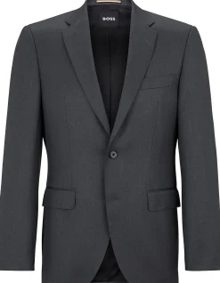 Single-Breasted Jacket In Virgin-Wool Serge