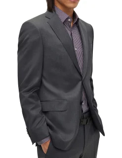 Single-Breasted Jacket In Virgin-Wool Serge