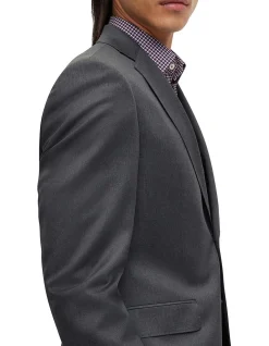 Single-Breasted Jacket In Virgin-Wool Serge