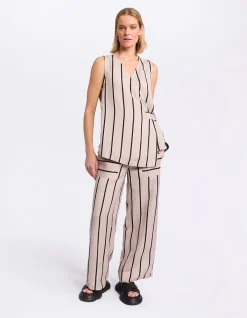 S/L STRIPE WRAP SHIRT