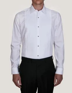 Slim Fit Marcella Peak Collar Stud Front Dinner Shirt