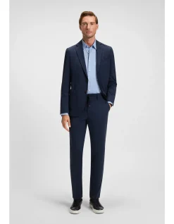 Slim-fit shirt in structured performance-stretch fabric