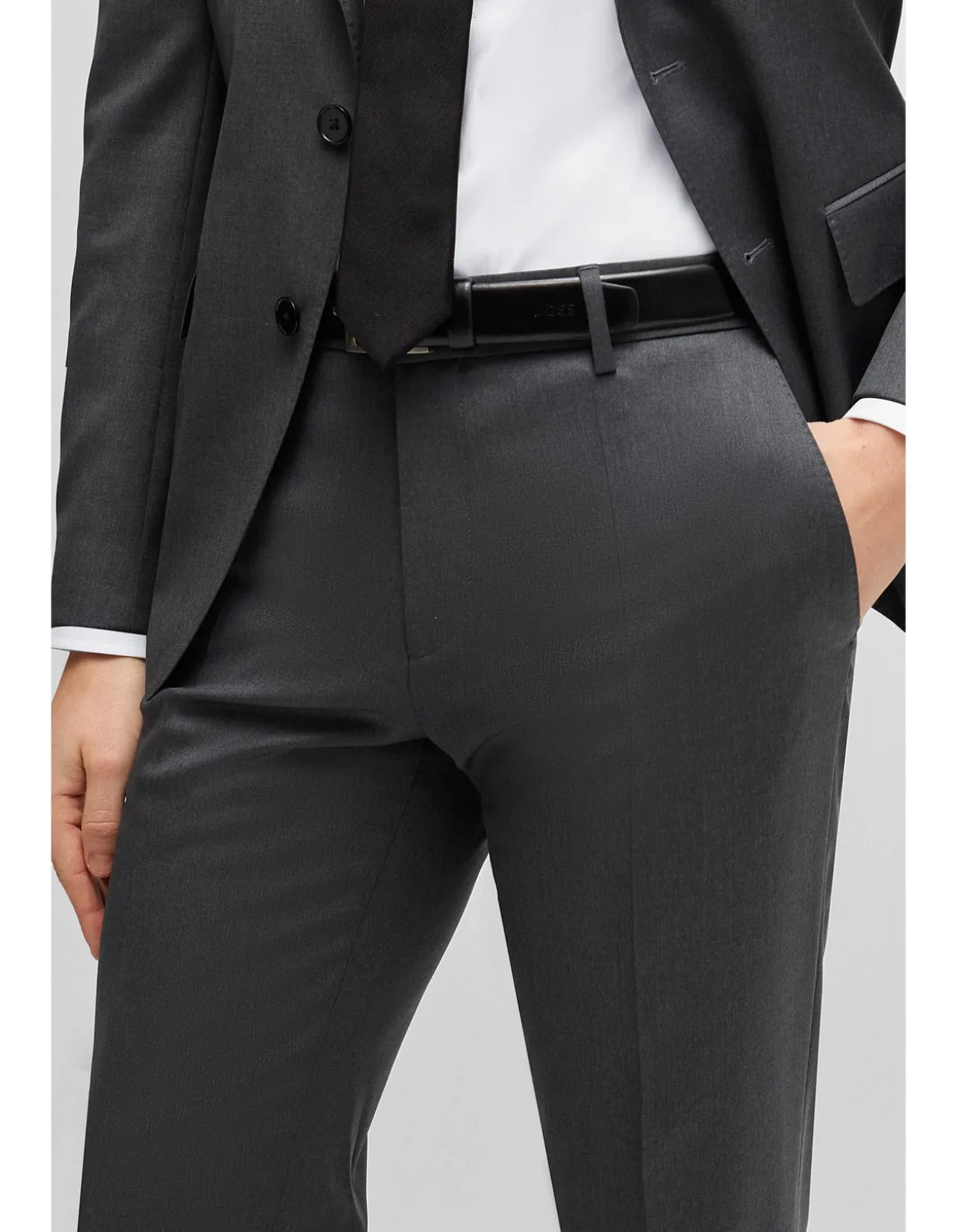 Slim-Fit Trousers in Virgin-Wool Serge