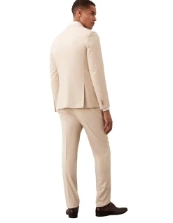 SLIM SUIT JACKET SHARKSKIN SLUB