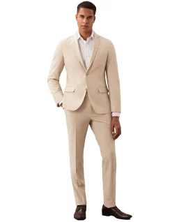 SLIM SUIT JACKET SHARKSKIN SLUB