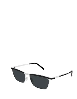 SL795JOE SILVER RECTANGLE SUNGLASSES