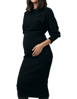 Sloane Knit Dress with Batwing Sleeves