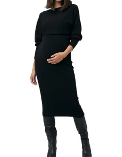 Sloane Knit Dress with Batwing Sleeves