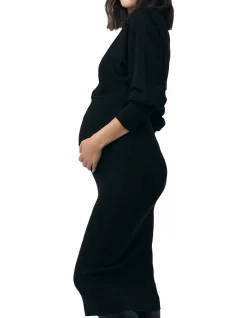 Sloane Knit Dress with Batwing Sleeves