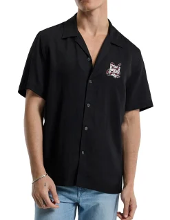 SNAKE EMBROIDERED SS SHIRT