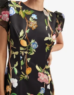 Sofia Embellished Puff Sleeve Maxi Dress