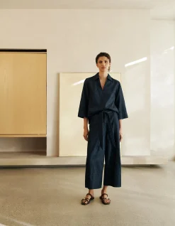 Soft Denim Collared Popover
