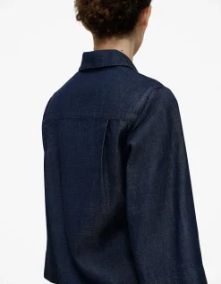 Soft Denim Collared Popover