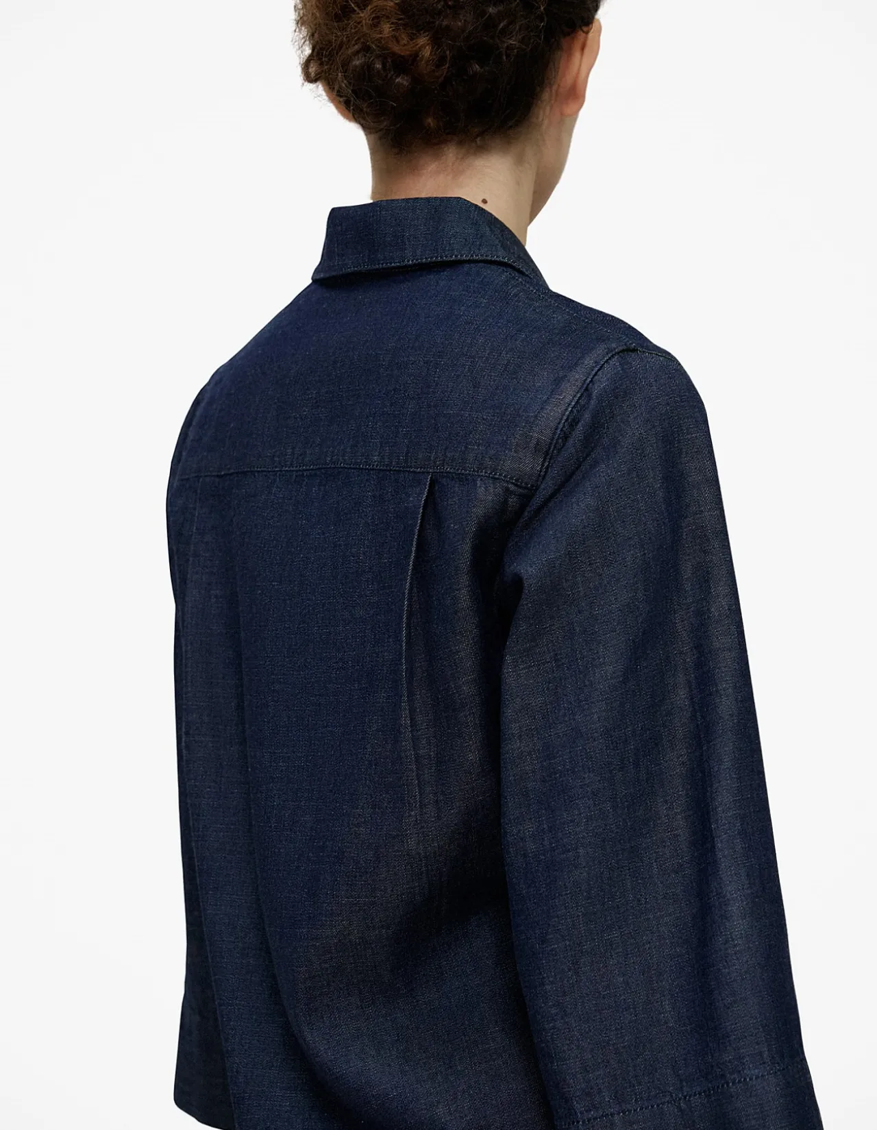 Soft Denim Collared Popover