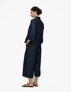 Soft Denim Collared Popover