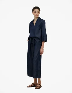 Soft Denim Collared Popover