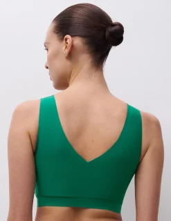 SOFT STRETCH V-NECK PADDED TOP