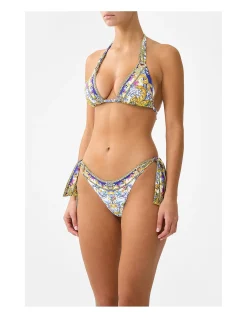 SOFT THICK TIE TRI BIKINI SET W EYELET TRIMS
