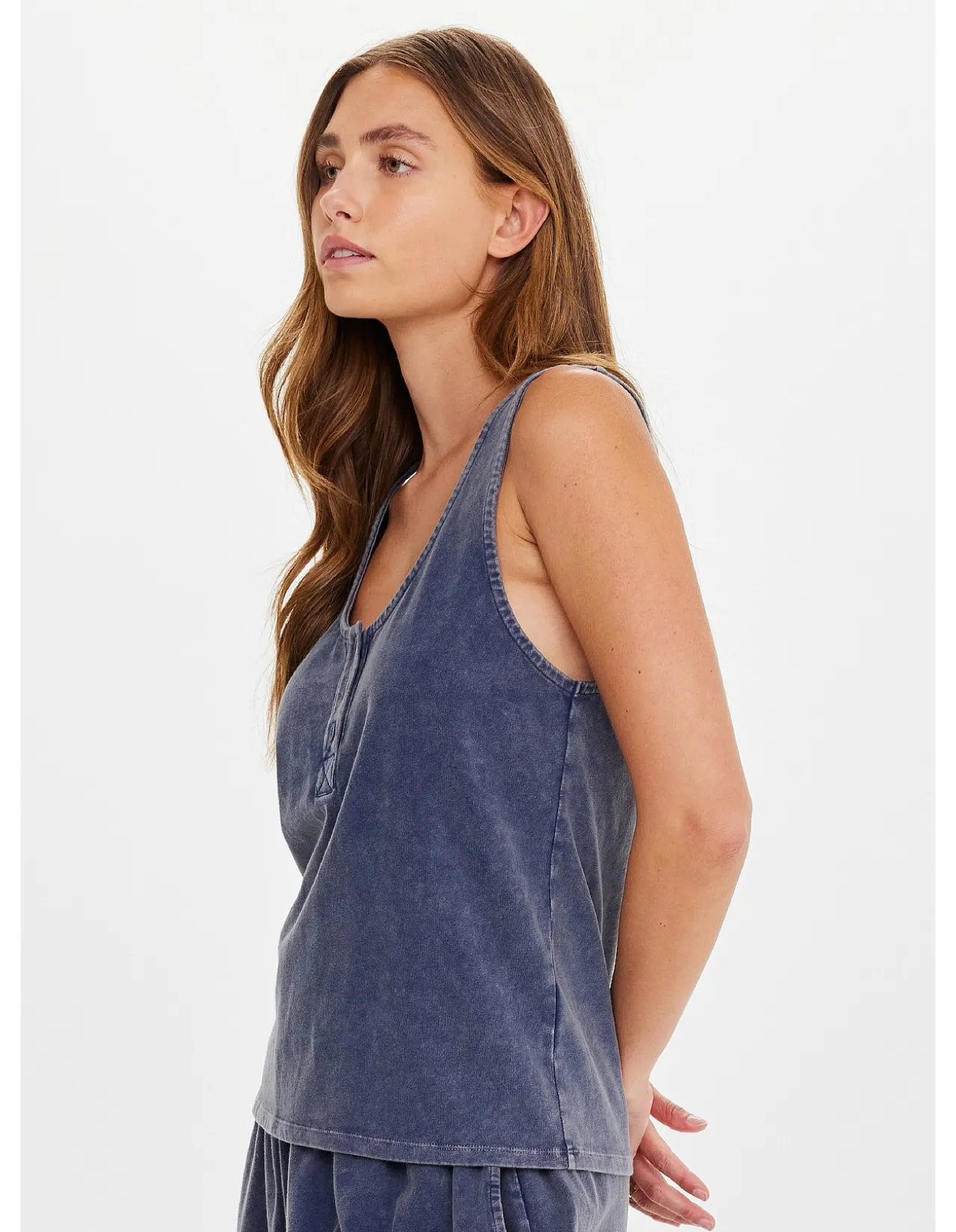 Soho Kapri Denim Racerback Tank Top