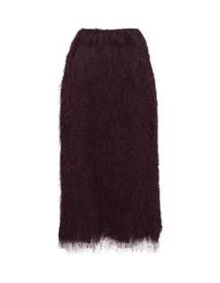 SOKNA FRINGED MIDI SKIRT