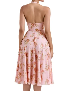 SOLADA GEORGETTE HALTER SUNDRESS