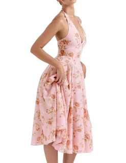 SOLADA GEORGETTE HALTER SUNDRESS