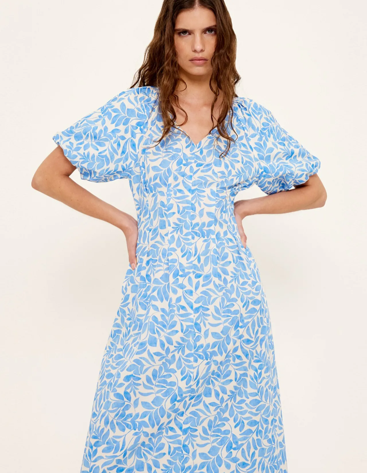 SOLEA V-NECK MIDI DRESS