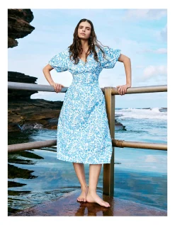 SOLEA V-NECK MIDI DRESS