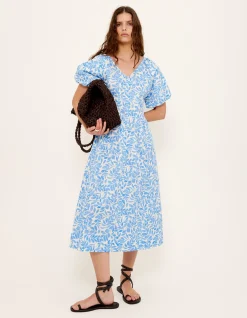 SOLEA V-NECK MIDI DRESS