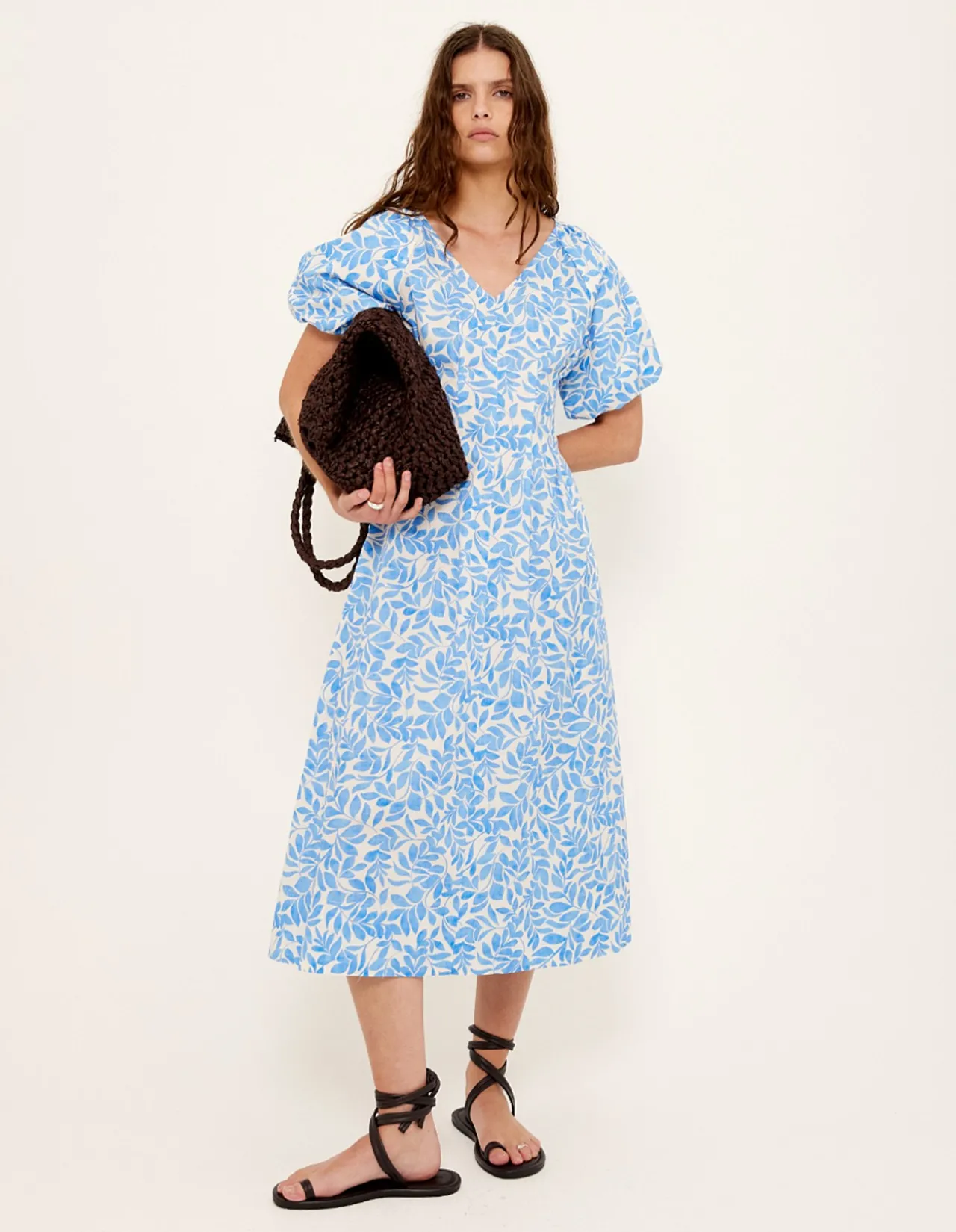 SOLEA V-NECK MIDI DRESS