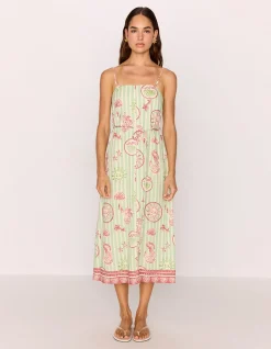 SOLEIL TIE WAIST MIDI DRESS