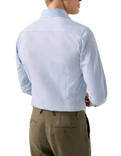SOLID REGULAR FIT PAISLEY EFFECT SHIRT