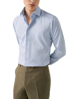 SOLID REGULAR FIT PAISLEY EFFECT SHIRT