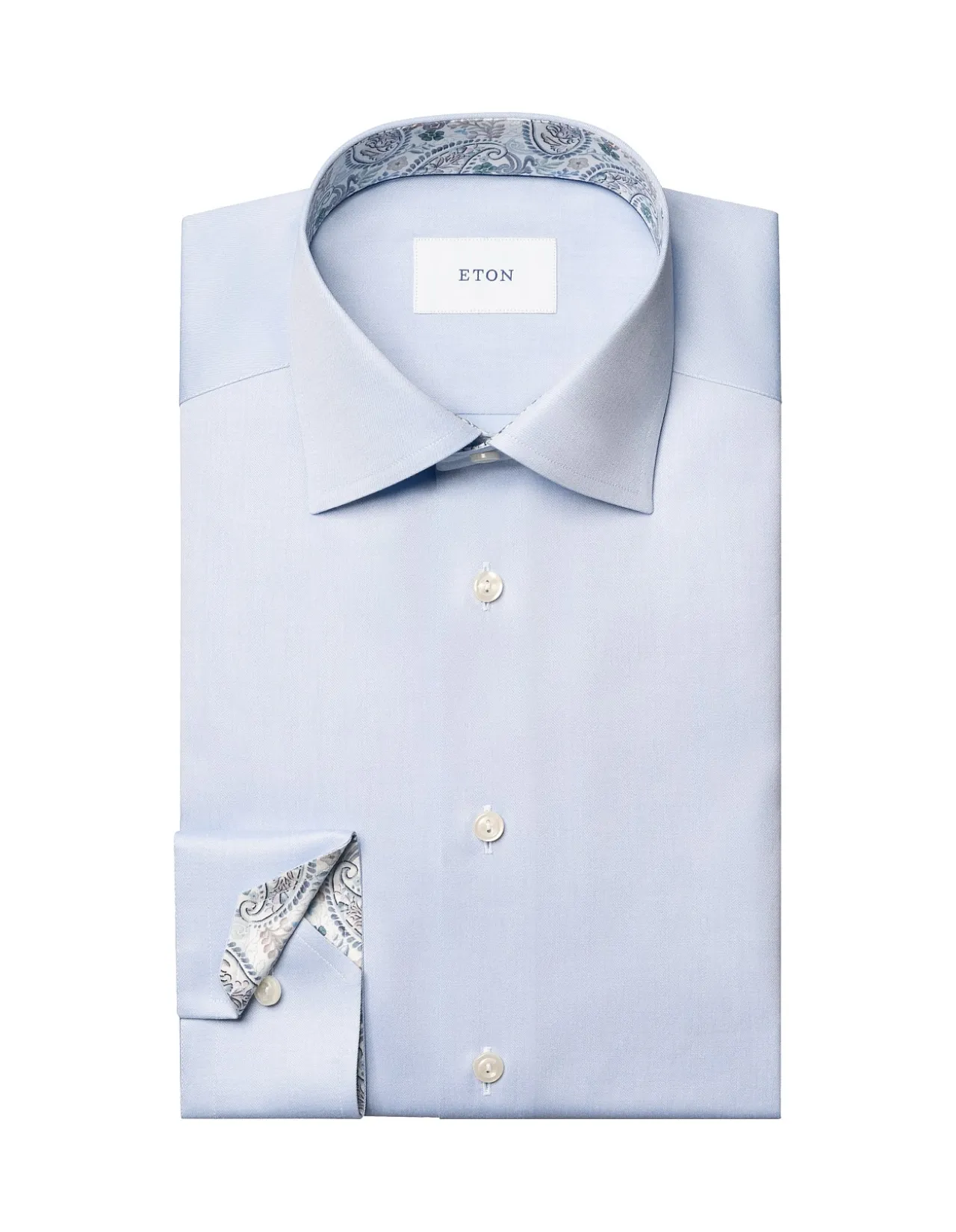 SOLID REGULAR FIT PAISLEY EFFECT SHIRT
