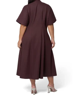 SOMETHING 4 OLIVIA-BLAIR LINEN MIDI DRESS