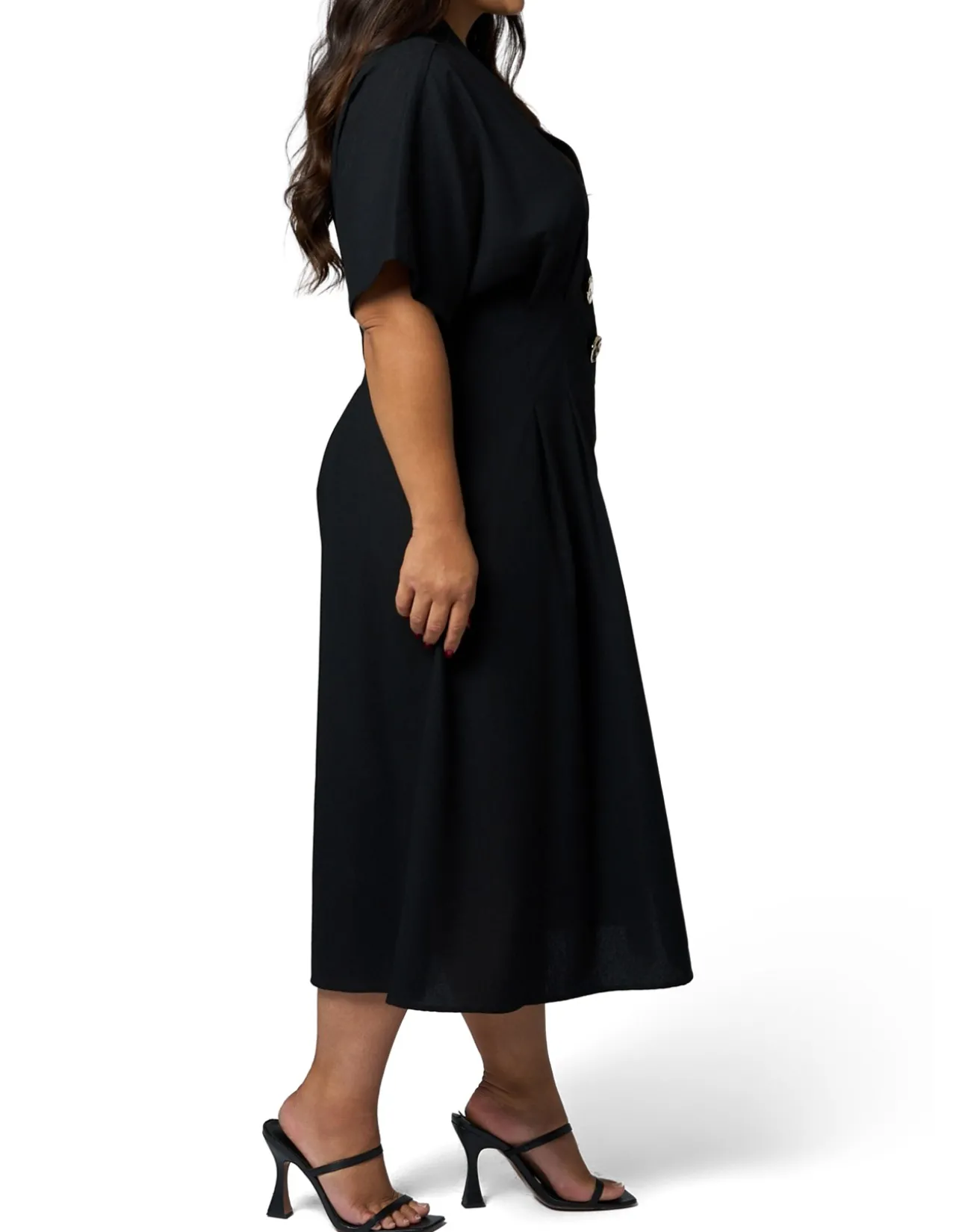 SOMETHING 4 OLIVIA-BLAIR LINEN MIDI DRESS
