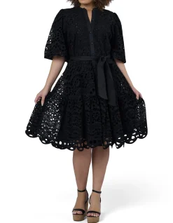SOMETHING 4 OLIVIA-CLAUDIA BRODERIE DRESS