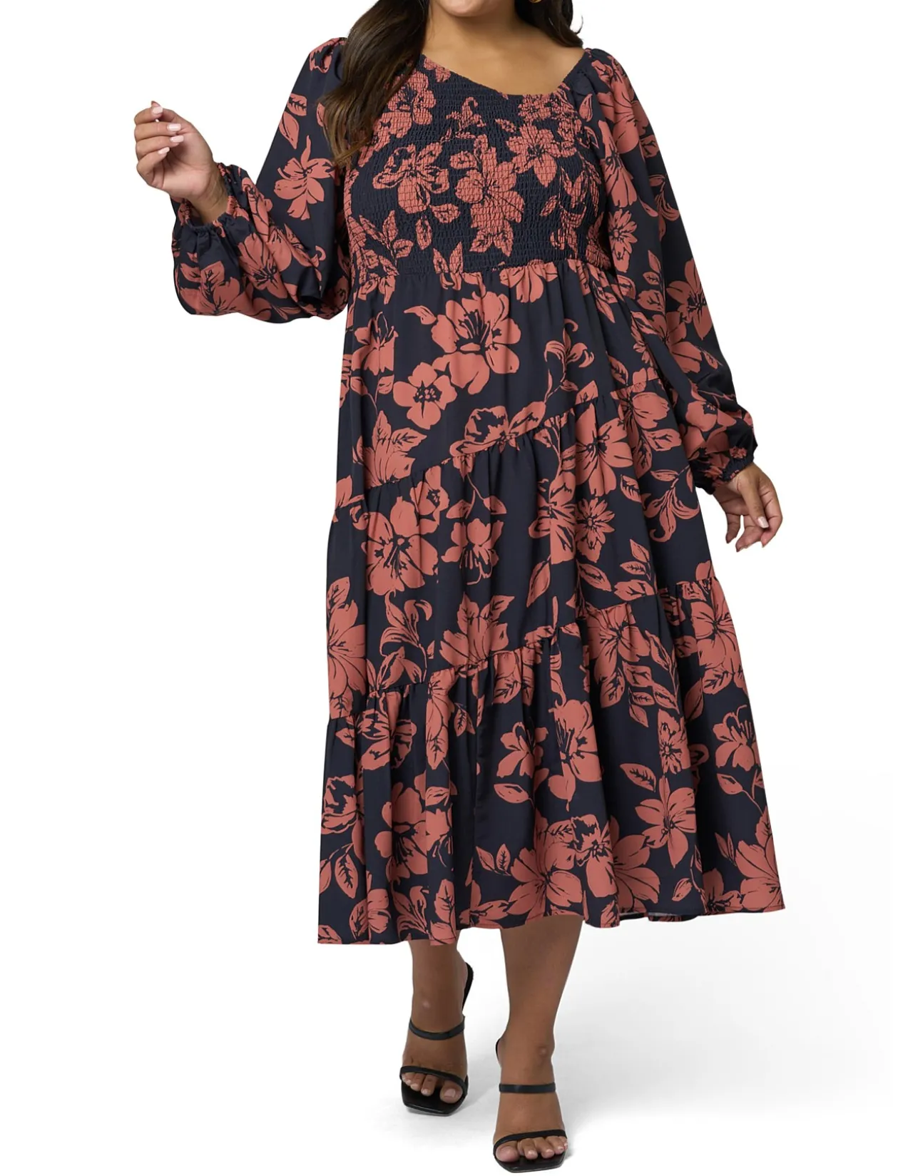 SOMETHING 4 OLIVIA - LAUREN ASYMMETRIC MIDI DRESS
