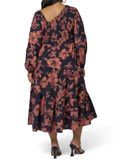 SOMETHING 4 OLIVIA - LAUREN ASYMMETRIC MIDI DRESS