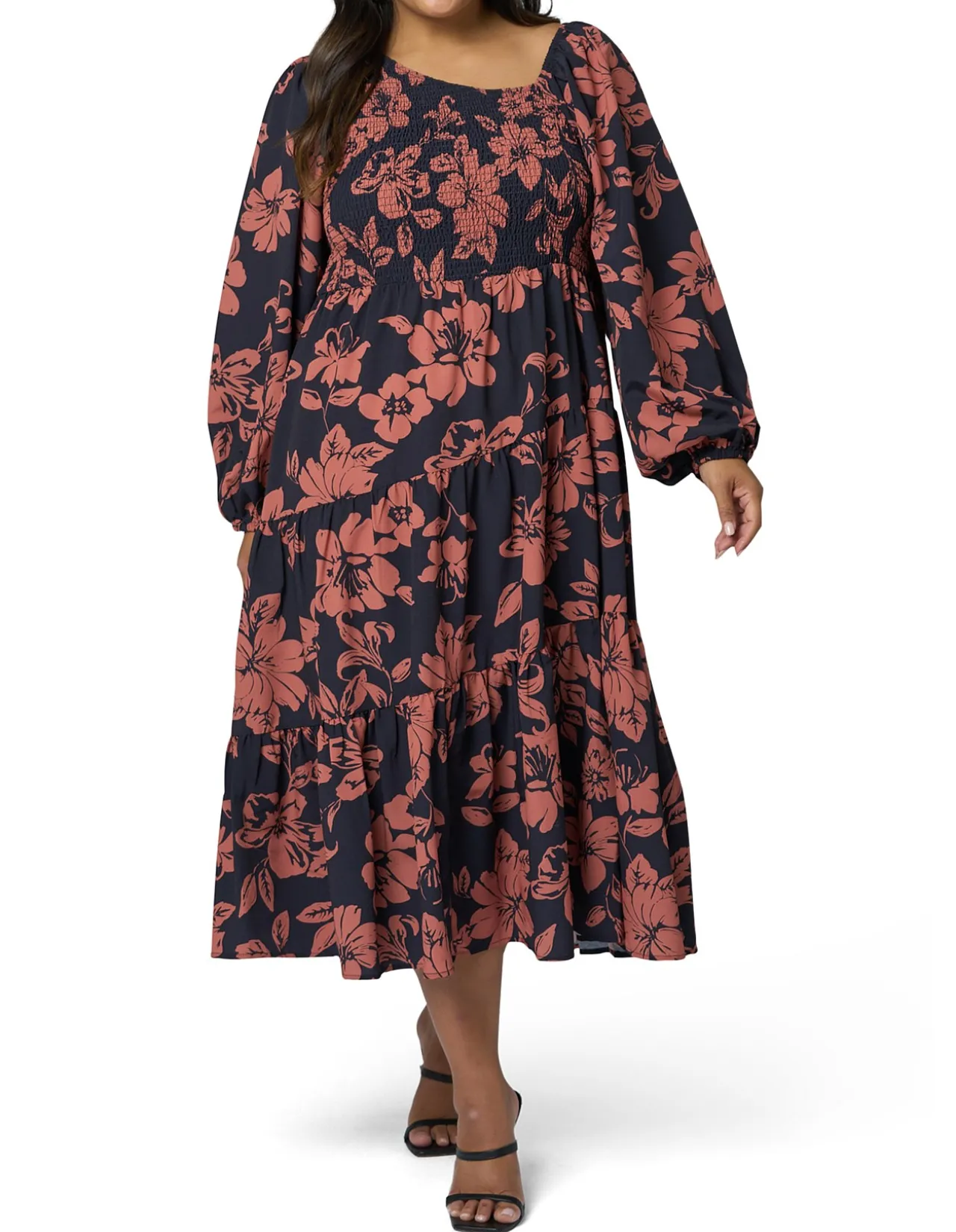 SOMETHING 4 OLIVIA - LAUREN ASYMMETRIC MIDI DRESS