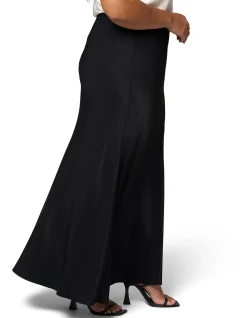 SOMETHING 4 OLIVIA-LUXE SATIN MAXI SKIRT