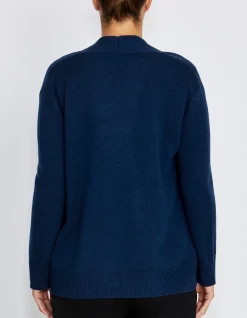 SOPHIA NAVY WOOL CASHMERE CARDIGAN