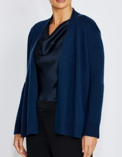 SOPHIA NAVY WOOL CASHMERE CARDIGAN