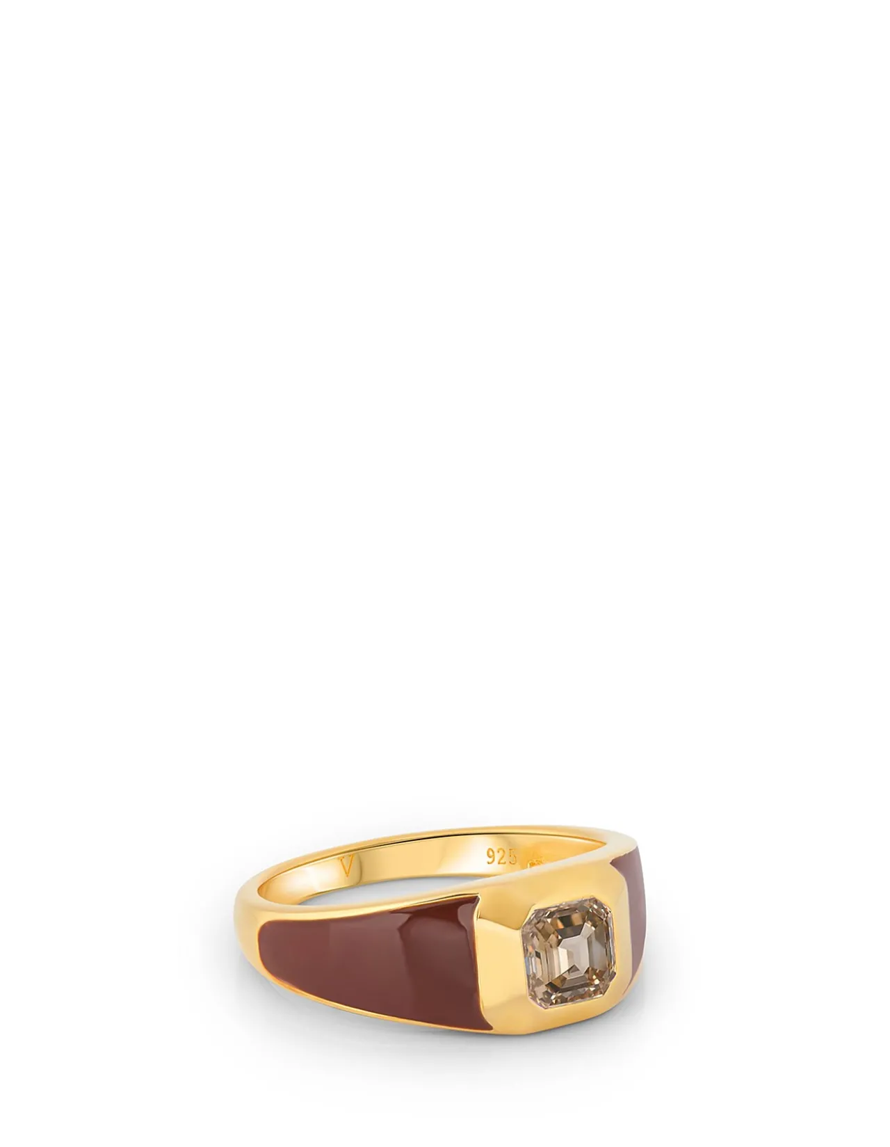 SOPHIE BROWN ENAMELSIGNET RING