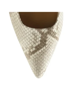 Sophie Snakeskin Leather Slingback Flat