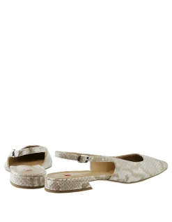 Sophie Snakeskin Leather Slingback Flat